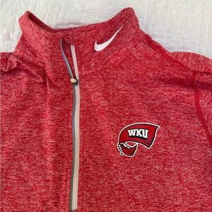 Nike Red WKU Quarter-Zip Pullover